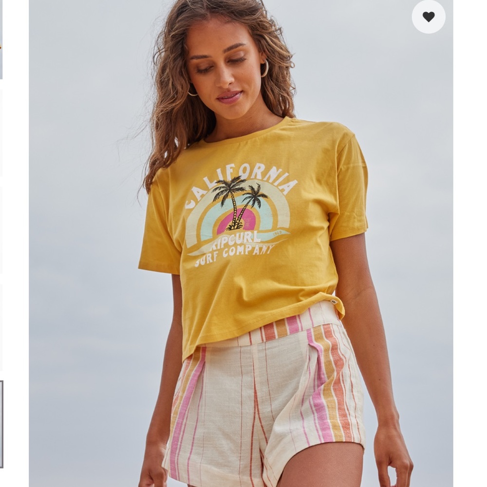 NWT Rip Curl Sunny Paradise Crop Tee